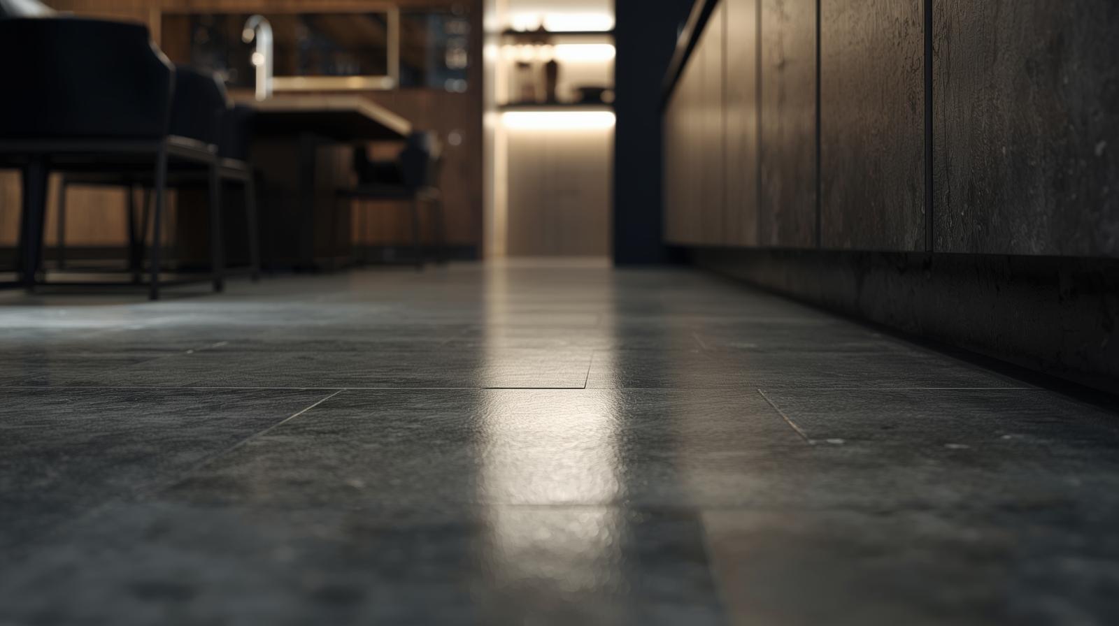 Premium dark tile floor